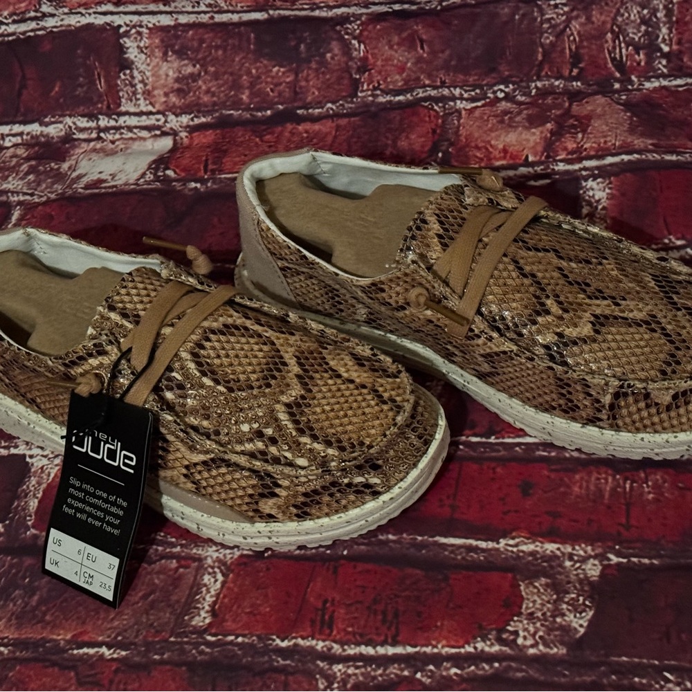 Hey Dude Snake Print Loafers
